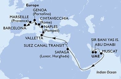 Cruise Itinerary Map