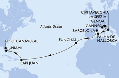 Cruise Itinerary Map