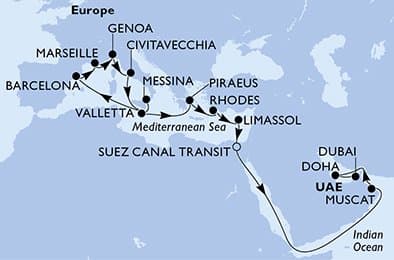 Cruise Itinerary Map