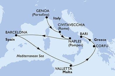 Cruise Itinerary Map