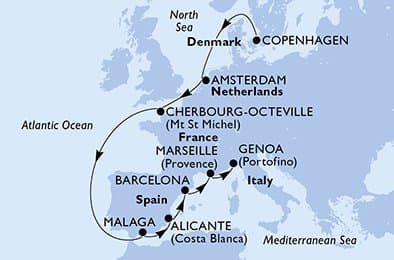 Cruise Itinerary Map