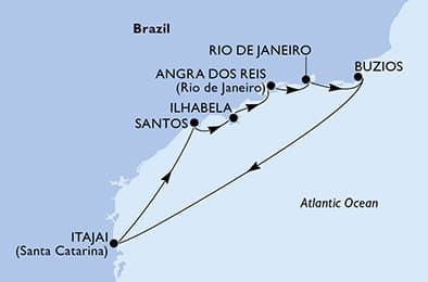 Cruise Itinerary Map