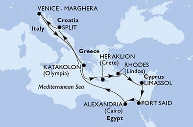 Cruise Itinerary Map