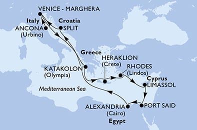 Cruise Itinerary Map