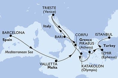 Cruise Itinerary Map
