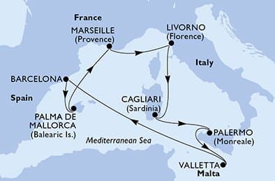 Cruise Itinerary Map