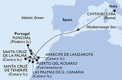 Cruise Itinerary Map