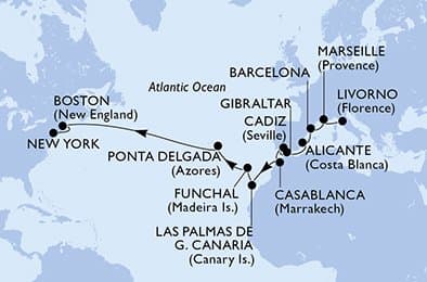Cruise Itinerary Map