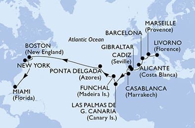 Cruise Itinerary Map