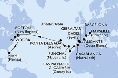 Cruise Itinerary Map
