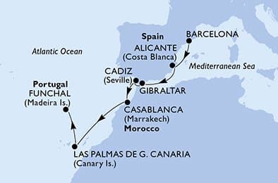 Cruise Itinerary Map