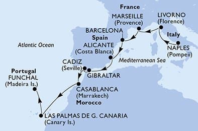 Cruise Itinerary Map