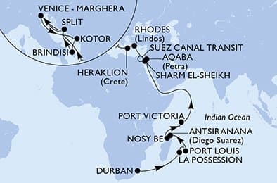 Cruise Itinerary Map