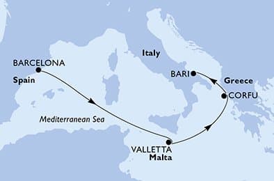 Cruise Itinerary Map