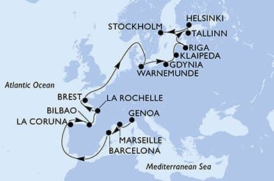 Cruise Itinerary Map
