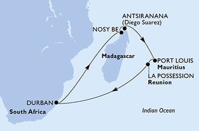 Cruise Itinerary Map