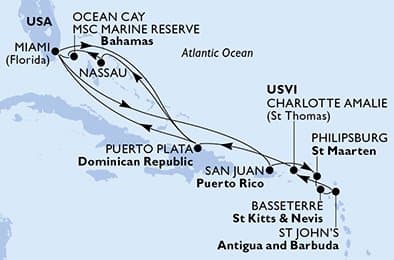 Cruise Itinerary Map