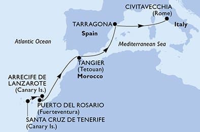 Cruise Itinerary Map