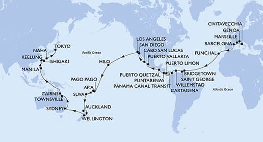 Cruise Itinerary Map