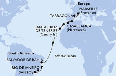 Cruise Itinerary Map