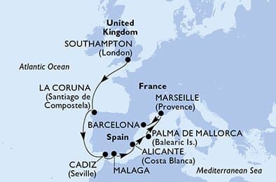 Cruise Itinerary Map