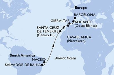 Cruise Itinerary Map