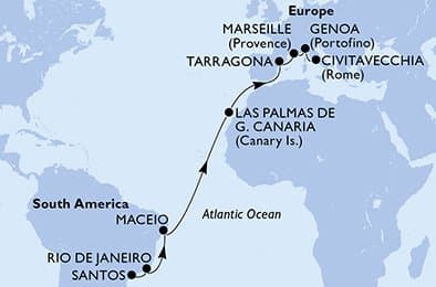 Cruise Itinerary Map