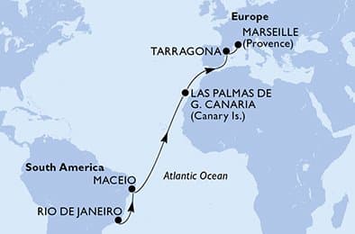 Cruise Itinerary Map