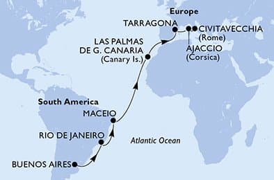 Cruise Itinerary Map