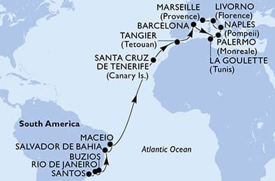 Cruise Itinerary Map