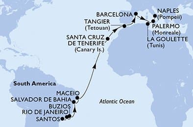 Cruise Itinerary Map