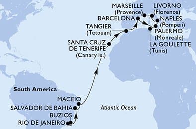 Cruise Itinerary Map