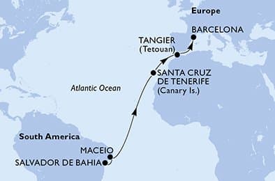 Cruise Itinerary Map
