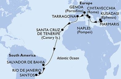 Cruise Itinerary Map