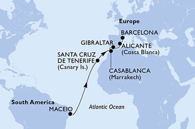 Cruise Itinerary Map