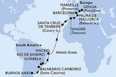 Cruise Itinerary Map