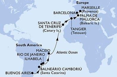 Cruise Itinerary Map