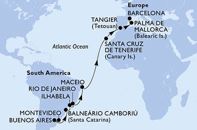 Cruise Itinerary Map