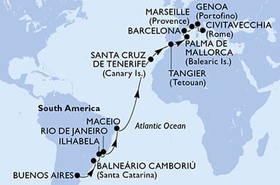 Cruise Itinerary Map