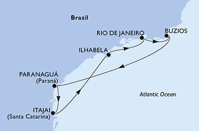 Cruise Itinerary Map