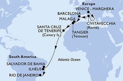 Cruise Itinerary Map