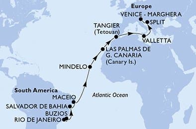Cruise Itinerary Map