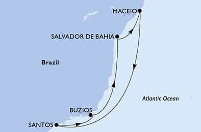 Cruise Itinerary Map