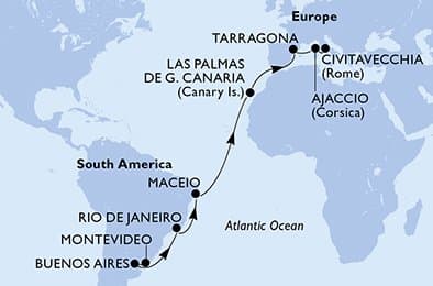 Cruise Itinerary Map