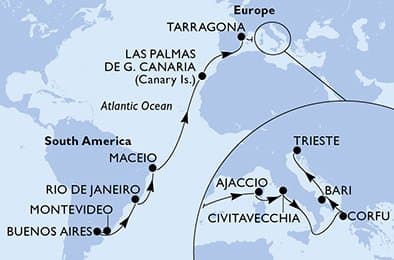 Cruise Itinerary Map