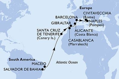 Cruise Itinerary Map