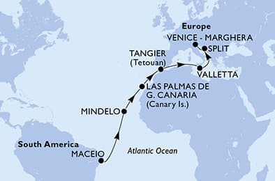 Cruise Itinerary Map