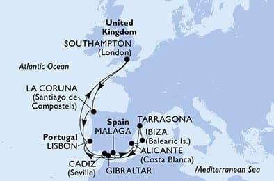 Cruise Itinerary Map