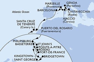 Cruise Itinerary Map