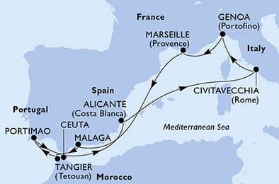 Cruise Itinerary Map